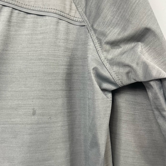 Asics Run Light Jacket Gray Heather Pink Trim Mesh Windbreaker Shell WT0851CW L - Picture 15 of 16